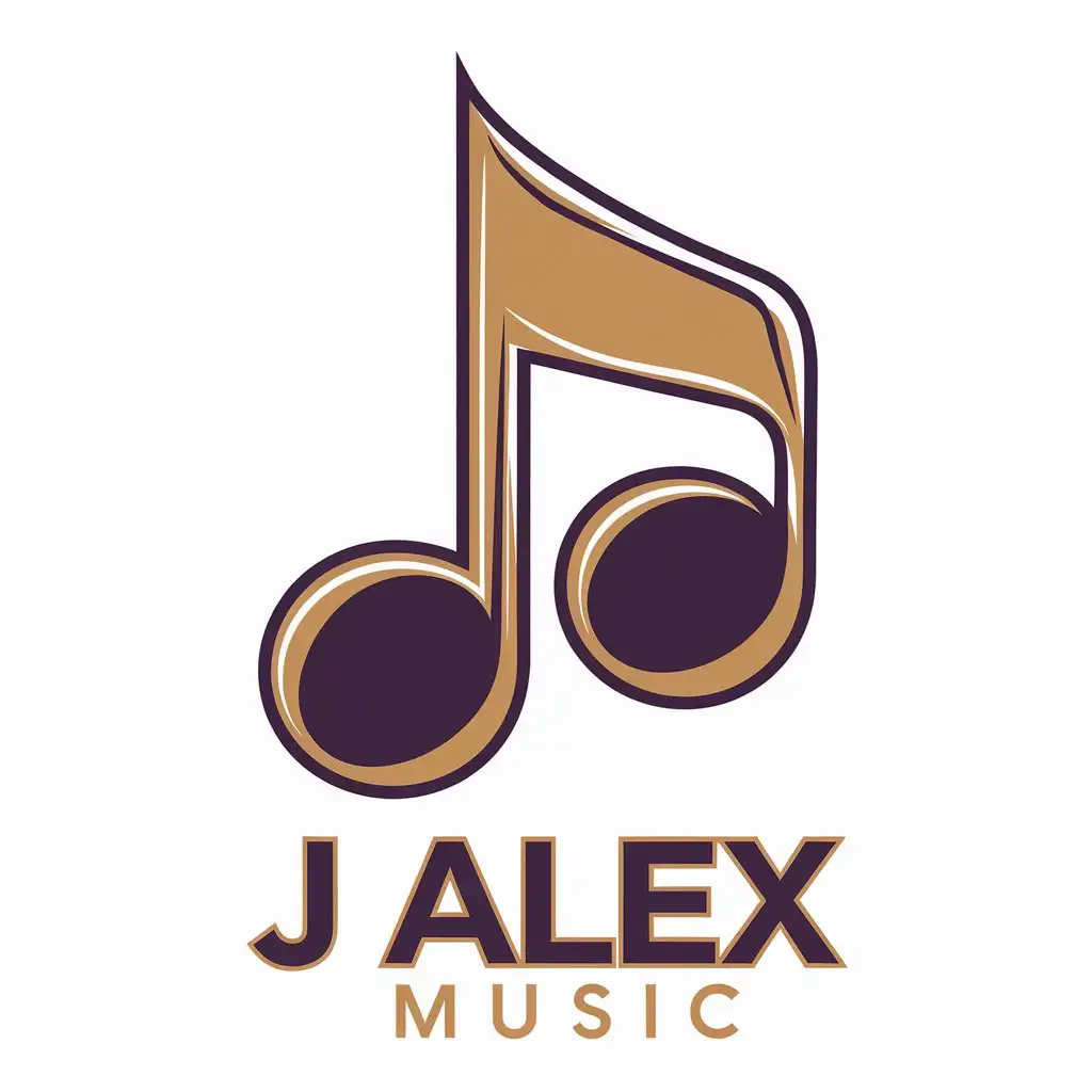 LOGO Design for J ALEX MUSIC Vector MusicThemed Logo for the Internet Industry