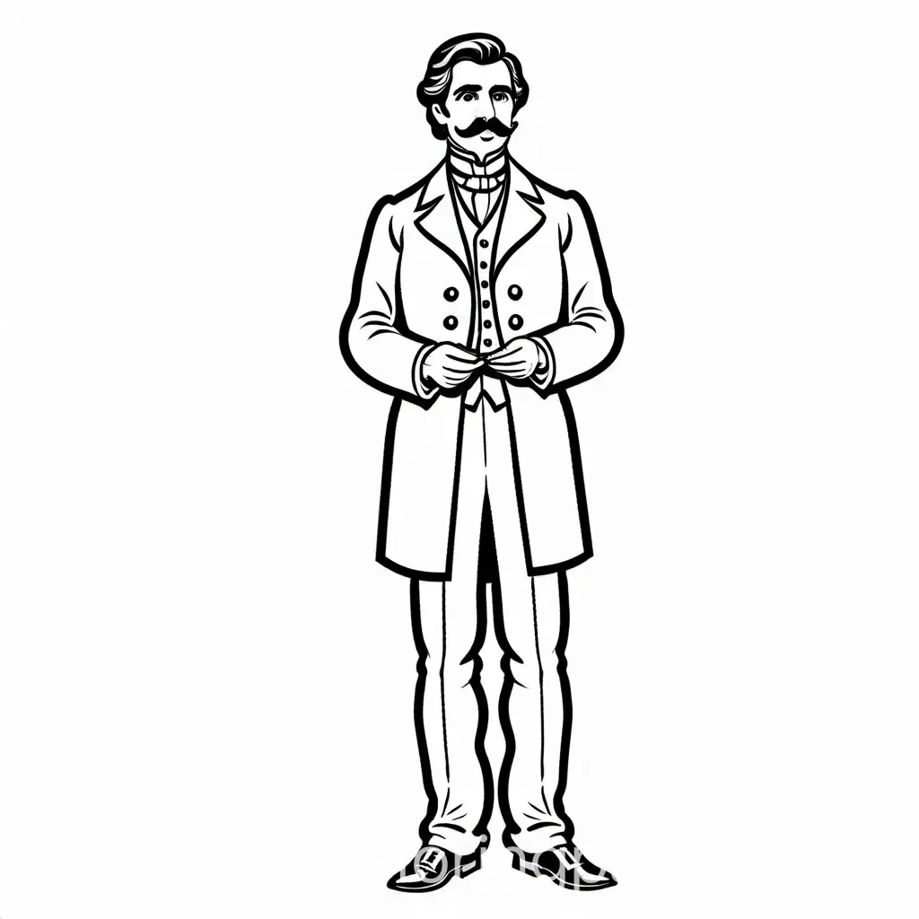 Italian-Composer-and-Conductor-with-Small-Mustache-and-Straight-Hair-Standing-Full-Height-Clipart-for-Kids-Coloring-Page