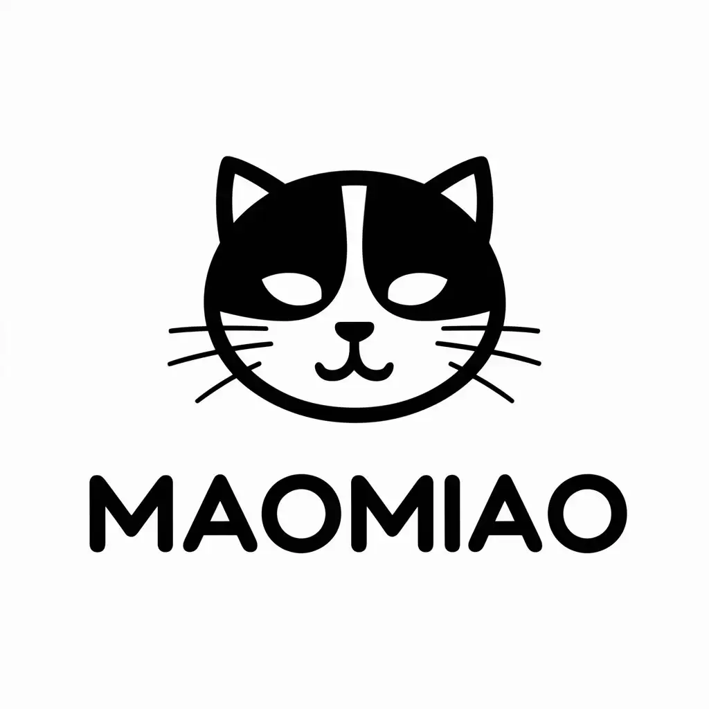 a vector logo design,with the text "maoMiao", main symbol:cat,Moderate,clear background