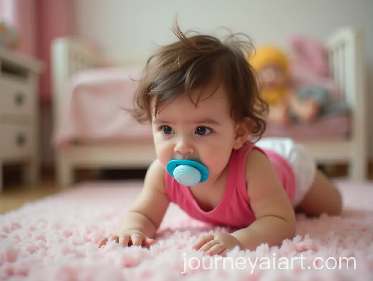 Baby-Boy-and-Mother-Playing-in-a-Girlish-Room-with-Toys