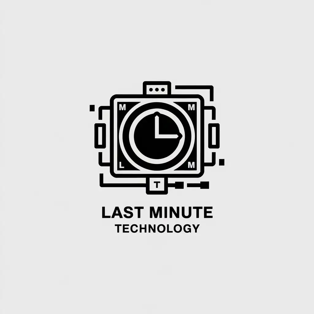 LOGO-Design-for-Last-Minute-Technology-Clock-and-Electronic-Device-Theme