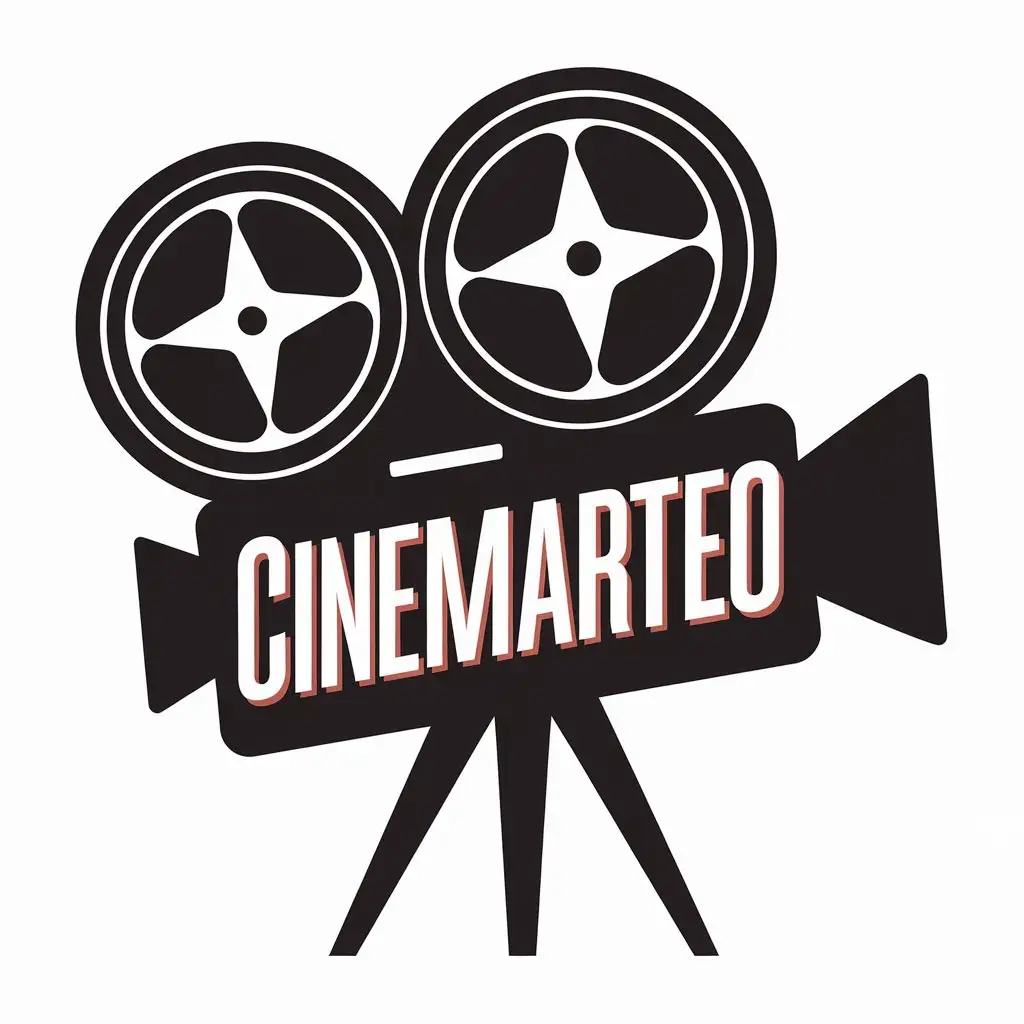 LOGO Design For CineMarteo Modern Movie Camera Icon for Entertainment Industry