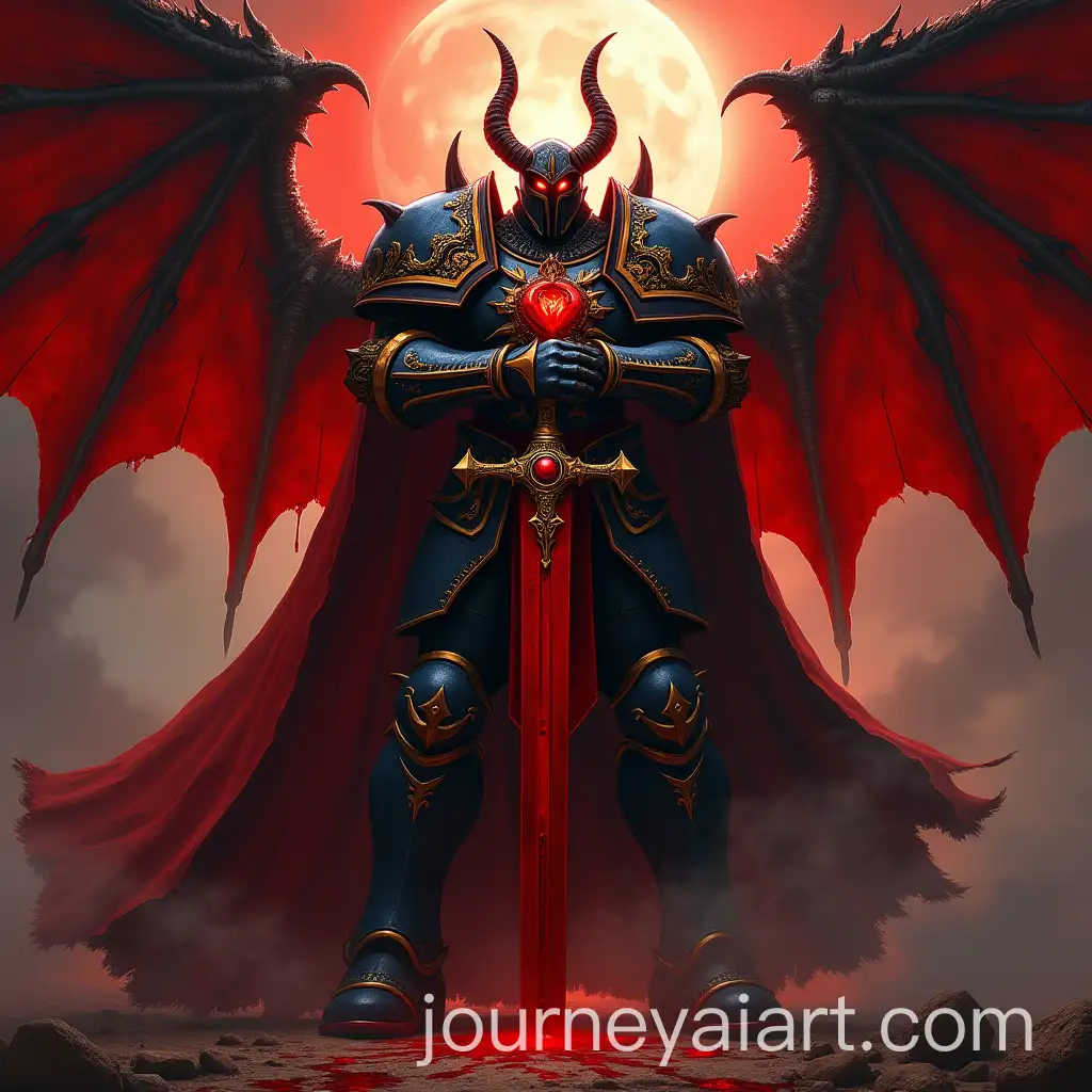 Aatrox-with-Massive-Ultramarine-Warhammer-40000-in-Chaos-Battle