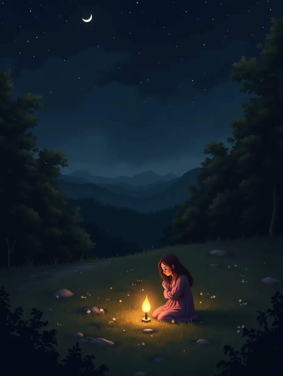 Healing, soothing, night scene,