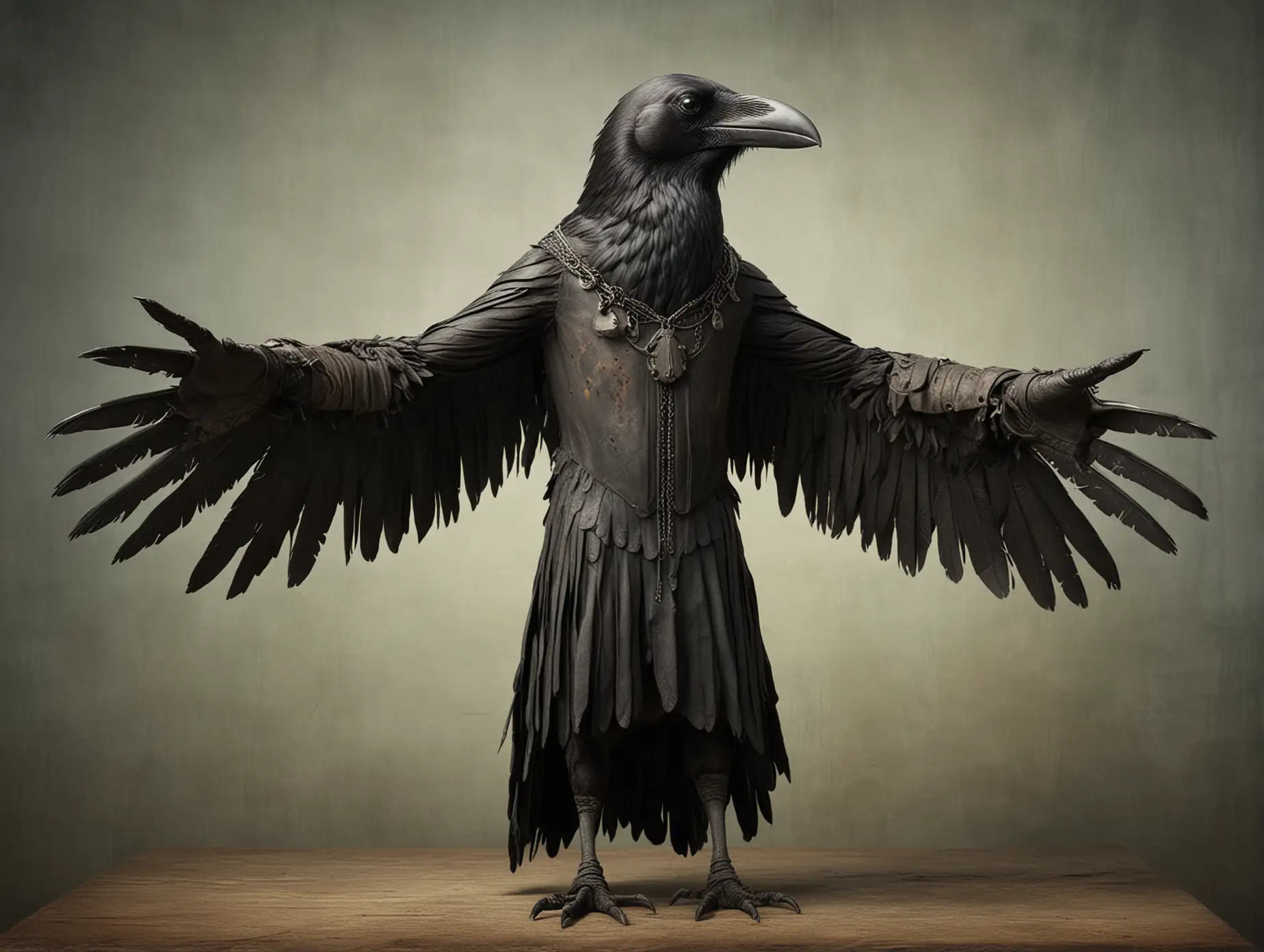 Anthropomorphic-Crow-Holding-Golden-Key