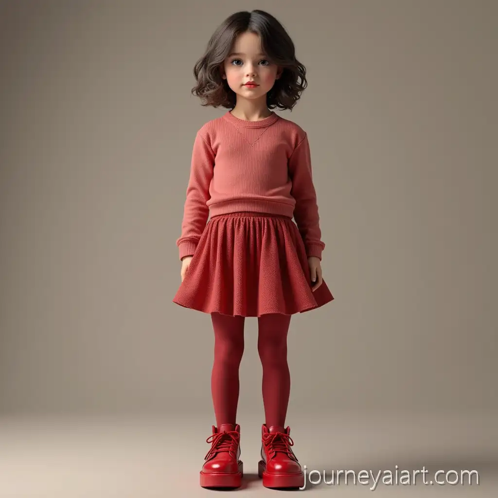 Realistic-Portrait-of-a-Boy-in-Feminine-Fashion-with-Red-Platform-Shoes-and-Curly-Bob-Hairstyle