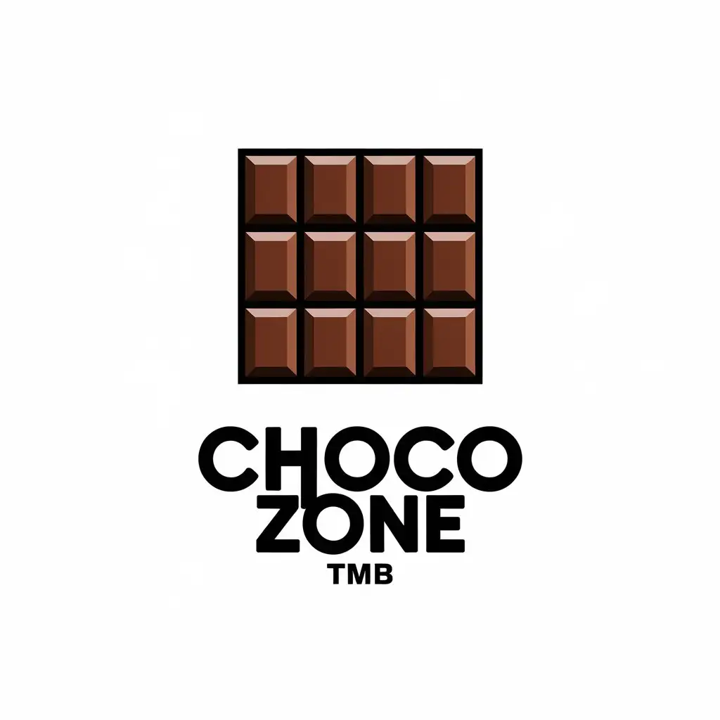 LOGO-Design-for-Choco-Zone-TMB-Vector-Logo-Featuring-Chocolate-Symbol-for-Retail-Industry