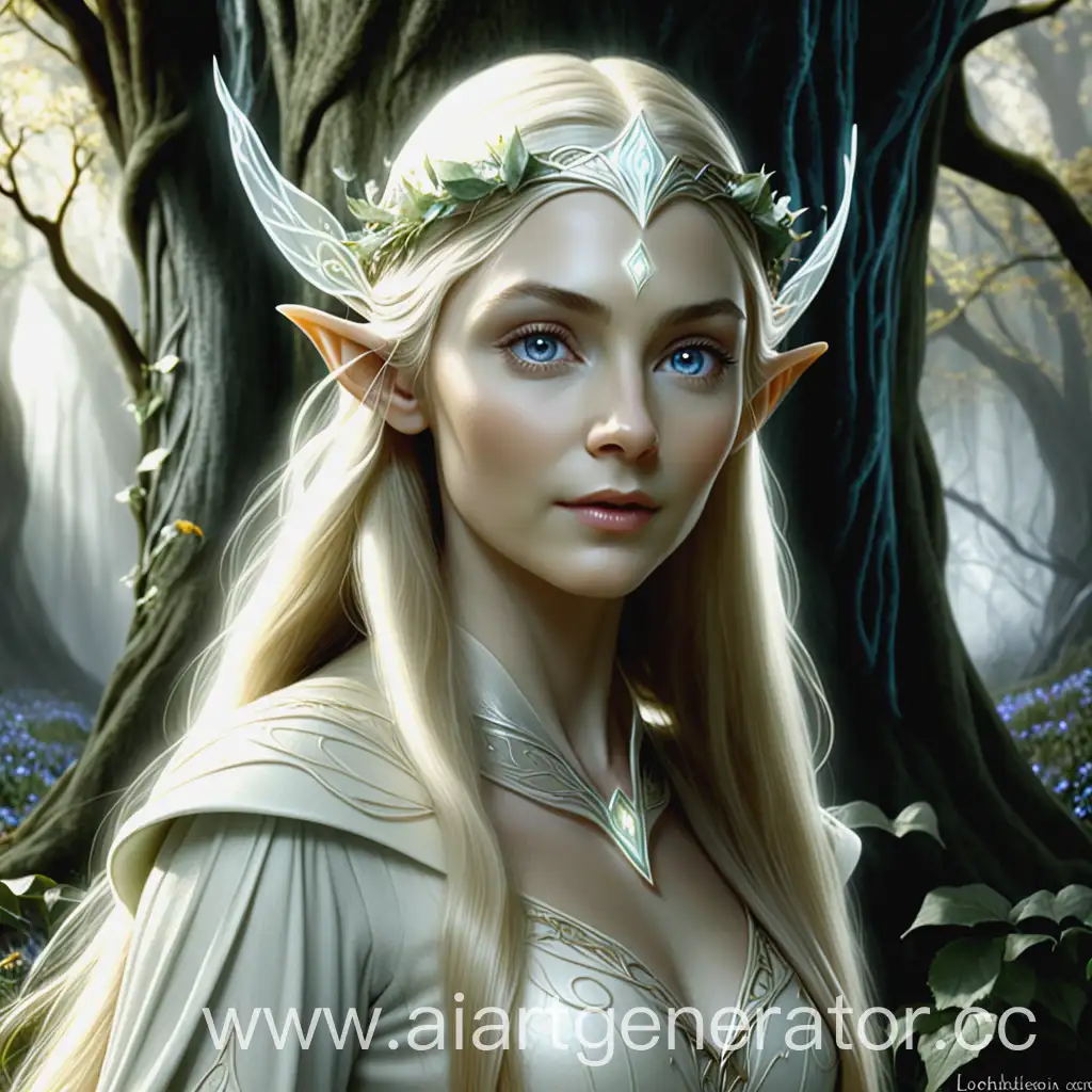 Elf-of-Lothlrien-Galadriel-in-Enchanted-Forest-Scene