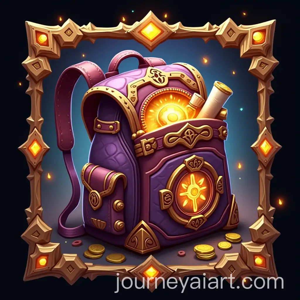 FantasyThemed-Dungeon-RPG-Backpack-Icon-with-Magical-Details