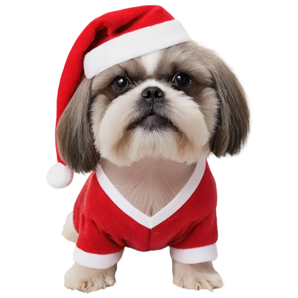 Christmas-Shih-Tzu-PNG-HighQuality-Holiday-Dog-Illustration-for-Your-Festive-Designs