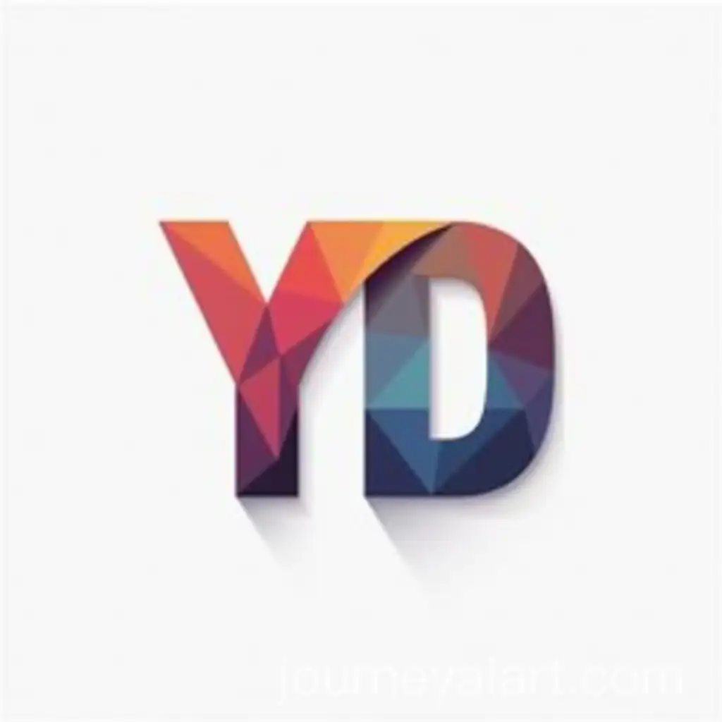 Sleek-3D-Logo-Design-with-YD-in-Modern-Fonts-and-Minimalistic-Style