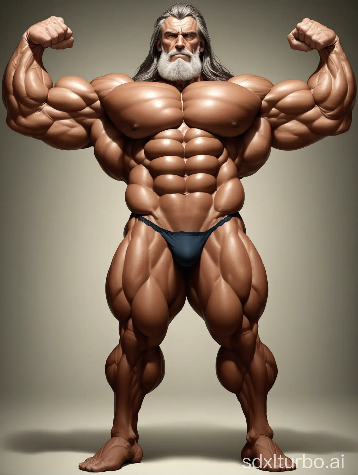 Giant-Old-Man-Displaying-Muscular-Strength