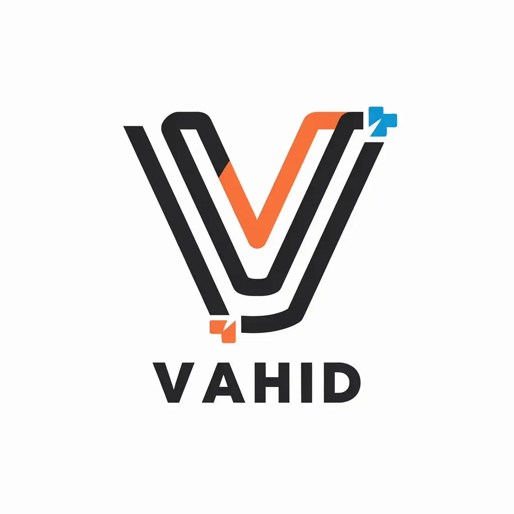 LOGO Design for Vahid Vector Design Featuring Motion Graphic Symbol with Clear Background