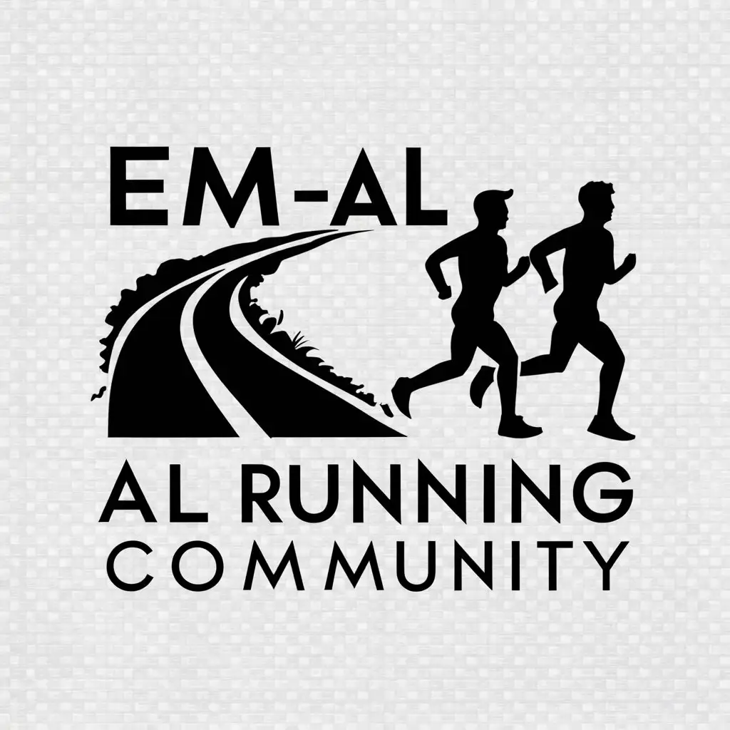 LOGO-Design-For-EM-Al-Running-Community-Vector-Design-with-Two-Running-Men-and-Dirt-Road