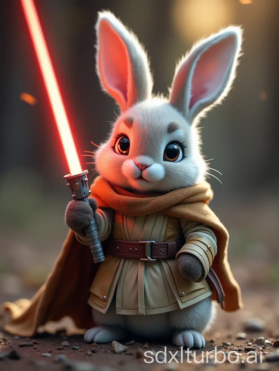 Jedi-Knight-Bunny-Wielding-a-Lightsaber-in-a-Galactic-Battle