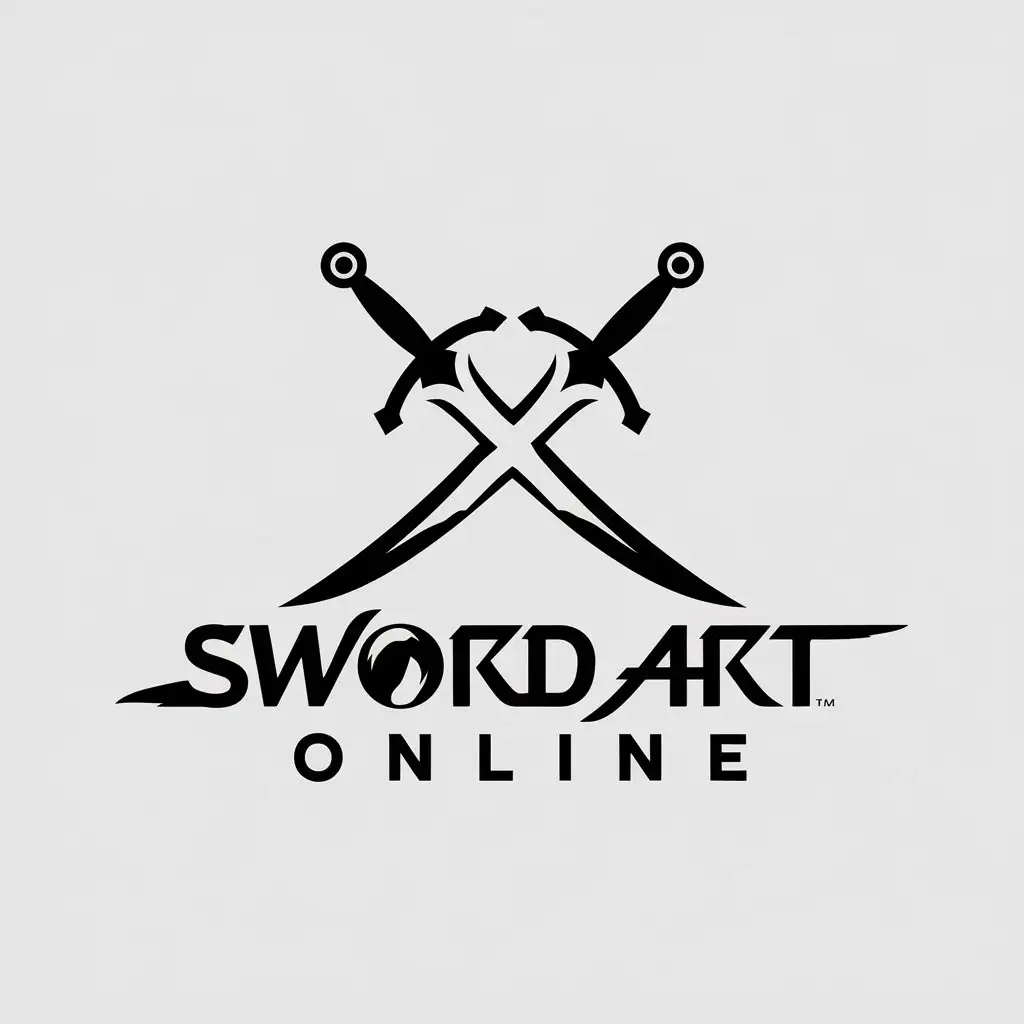 LOGO-Design-for-Sword-Art-Online-TextBased-Design-with-Moderate-Style-on-Clear-Background