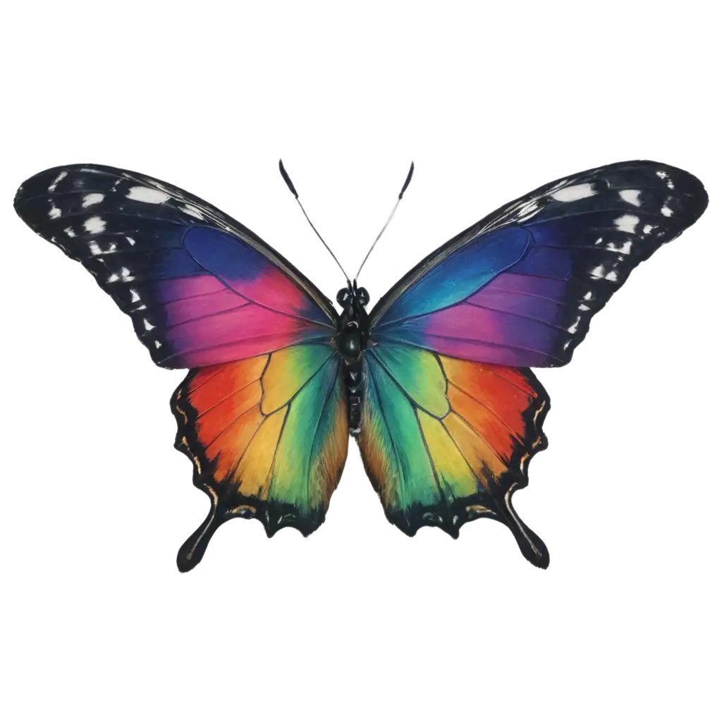 Colorful-Butterfly-PNG-Image-Vibrant-Rainbow-Wings-for-Digital-Art