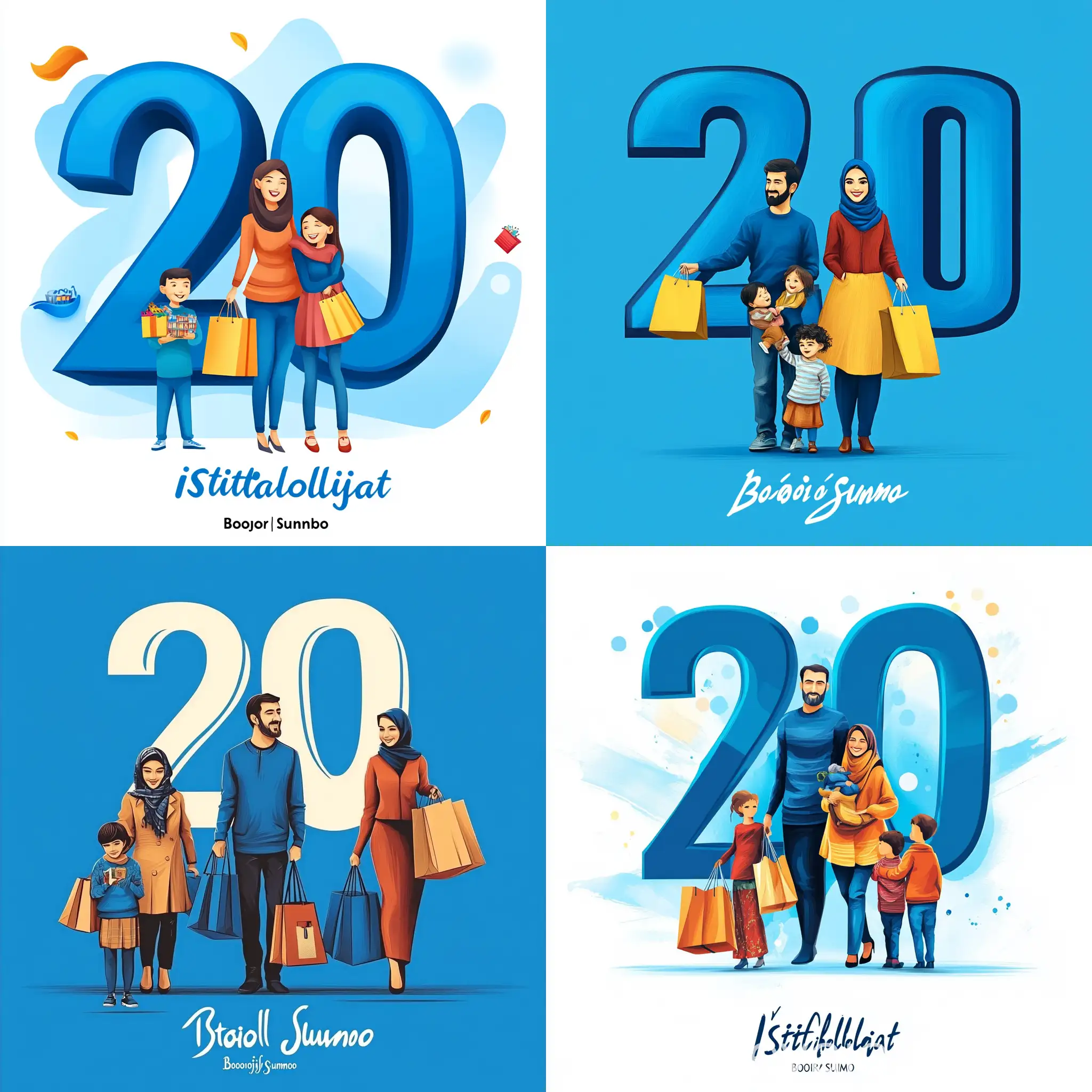 Family-Shopping-Scene-with-Number-20-in-Blue-Background