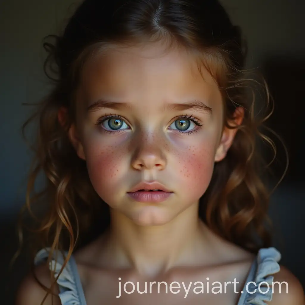 Portrait-of-Girl-with-Freckles-Realistic-Photo-Art
