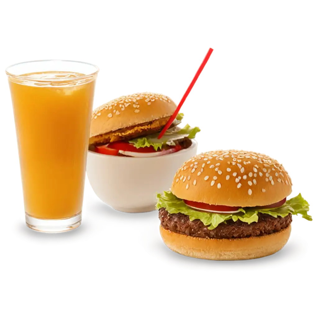 burger with colddrink