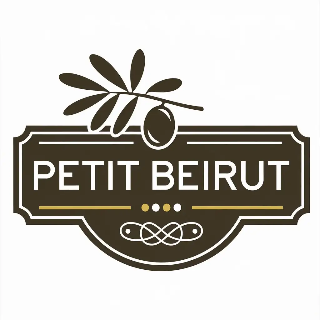 LOGO-Design-for-Petit-Beirut-Olive-Branch-Symbol-in-Moderate-Tones-for-the-Restaurant-Industry