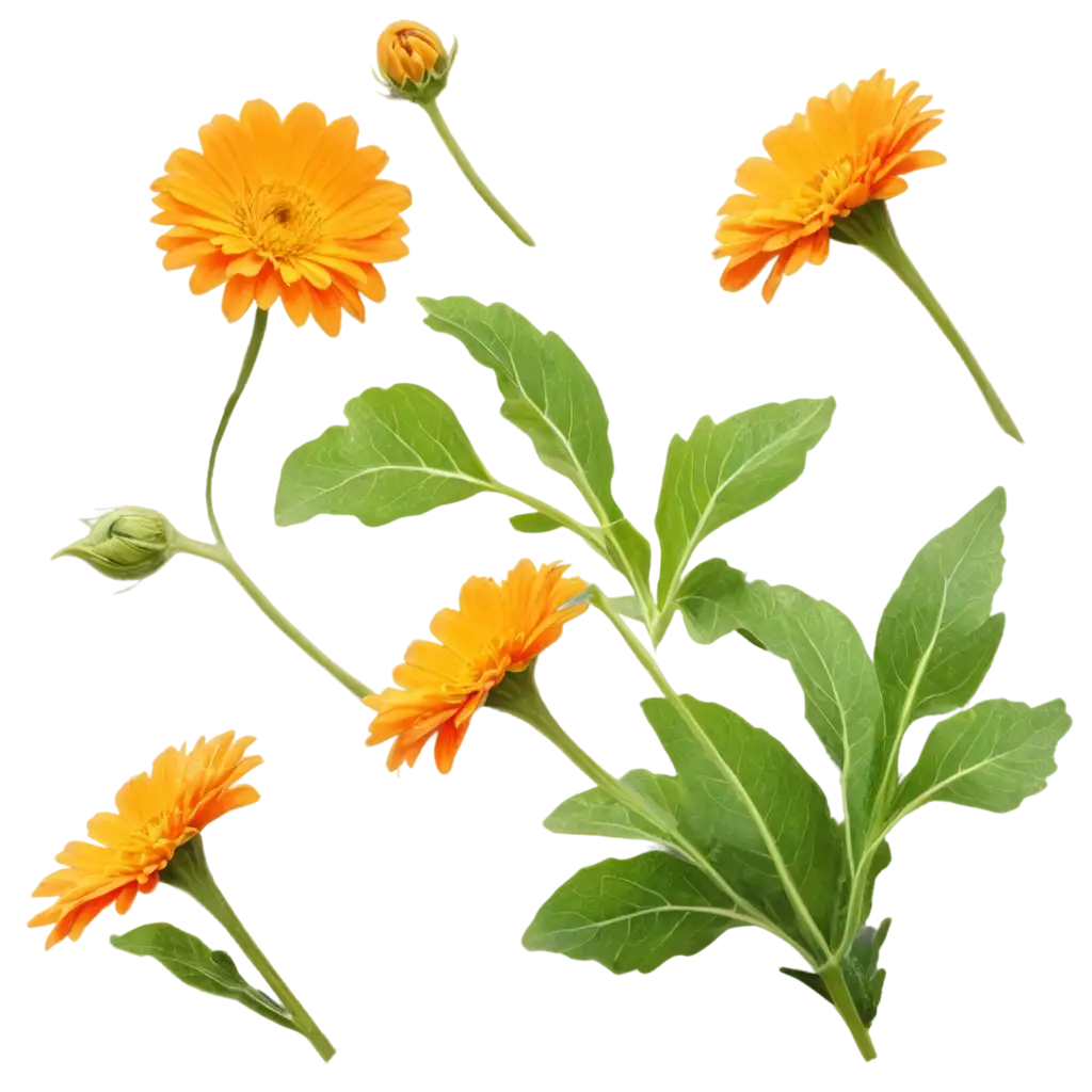 Vibrant-Calendula-Flowers-PNG-Perfect-for-HighQuality-Graphic-Designs