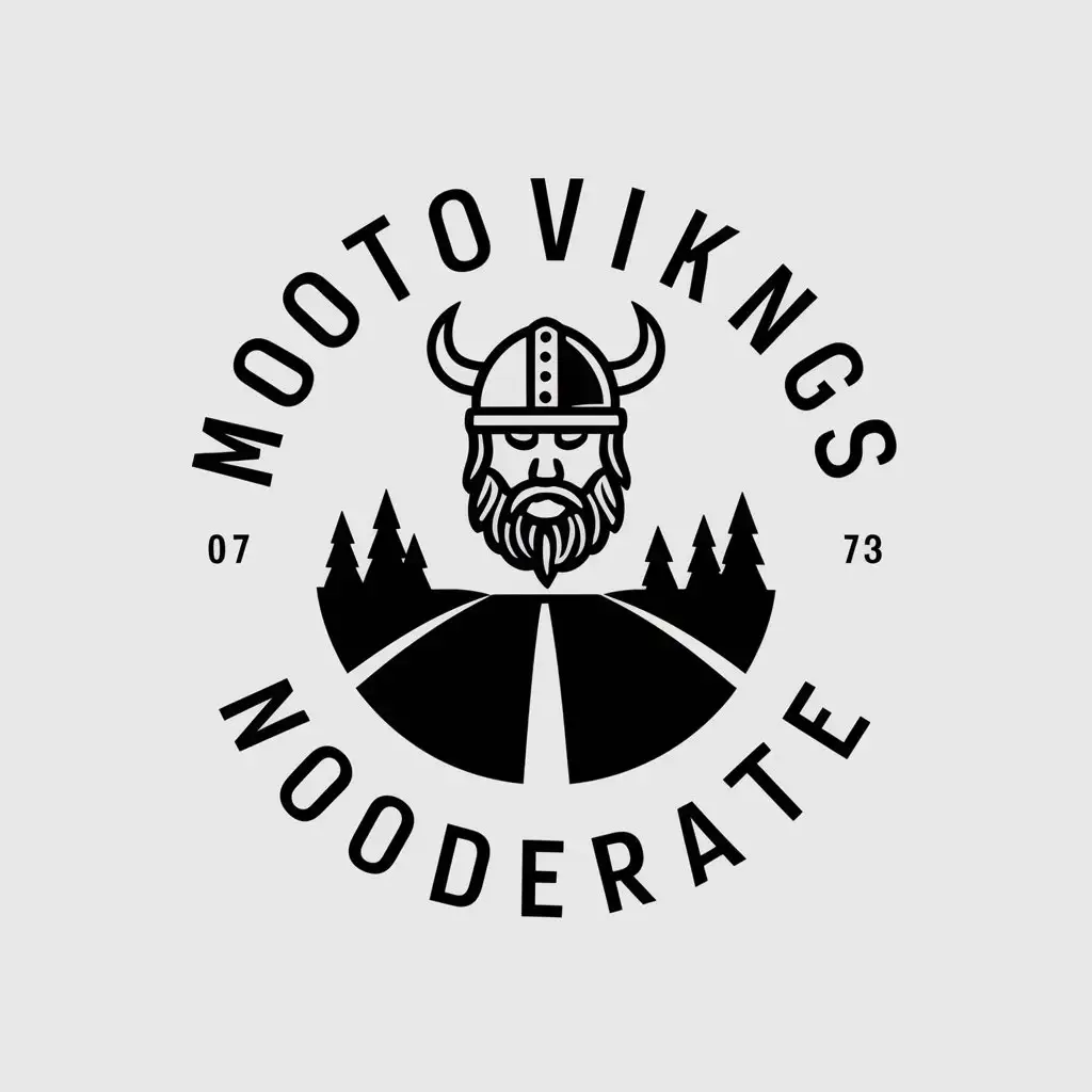 LOGO Design For Motovikings Viking and Road Symbol in Vector Format