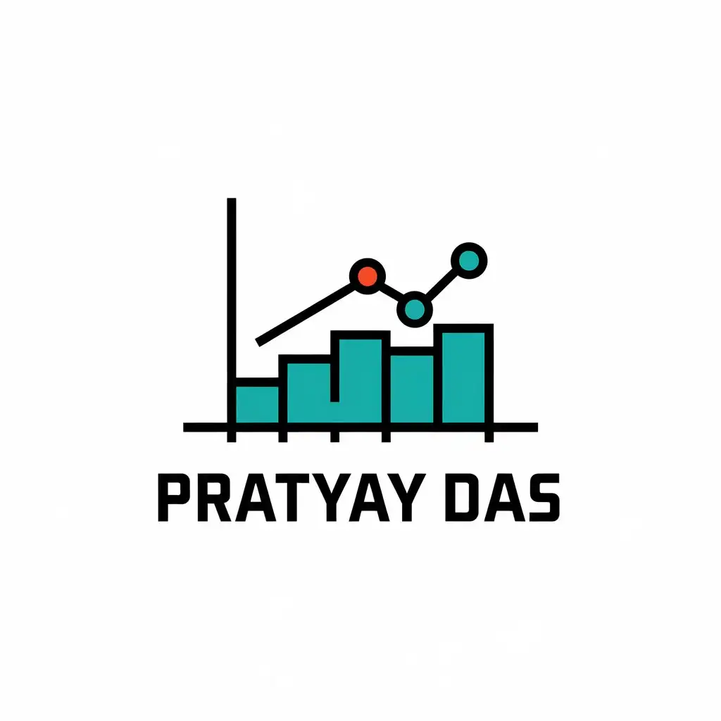 LOGO Design for Pratyay Das Vector with Graphs Symbol and Modern Clear Background