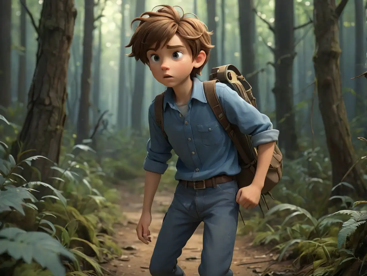 Boy-with-Compass-Entering-Mysterious-Thorny-Forest