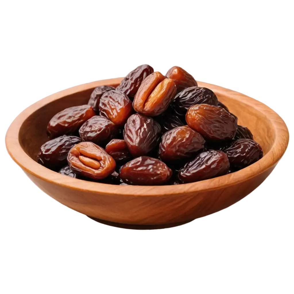 PNG-Image-of-Fresh-Arabic-Dates-in-a-Wooden-Bowl-Natural-Beauty-and-Sweetness-Captured