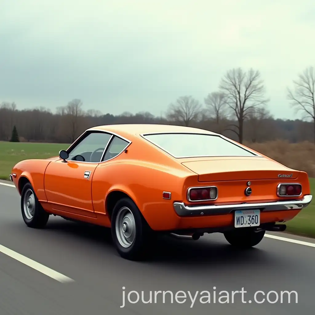 1972-and-1973-Toyota-Celica-GT-Fastback-Coupe-in-Orange-Rear-Side-View-on-the-Road