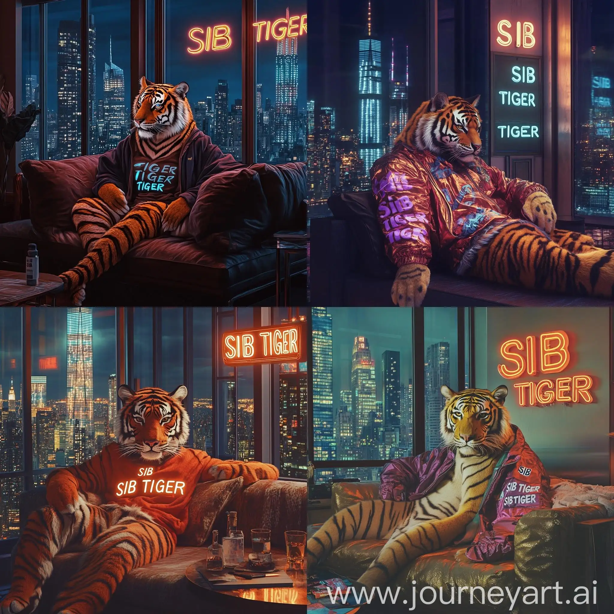 Anthropomorphic-Tiger-Relaxing-in-New-York-City-Penthouse