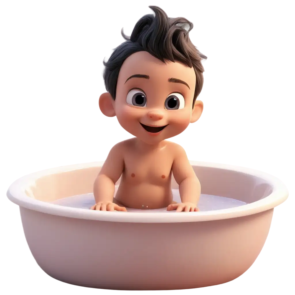 Baby-Bathing-in-Tub-PNG-Adorable-Disney-Cartoon-Image-for-Enhanced-Clarity