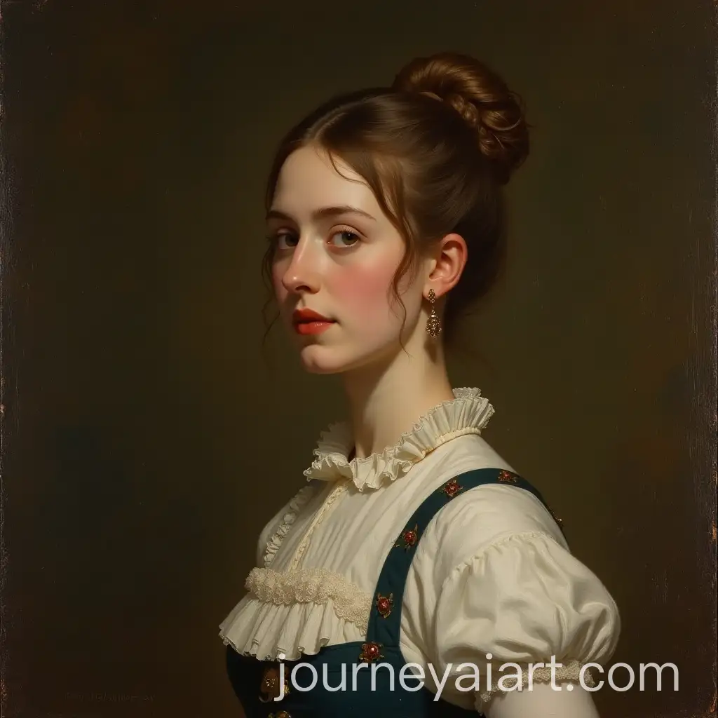 20YearOld-Woman-with-Large-Sideburns-in-Regency-Style-Clothing-Portrait