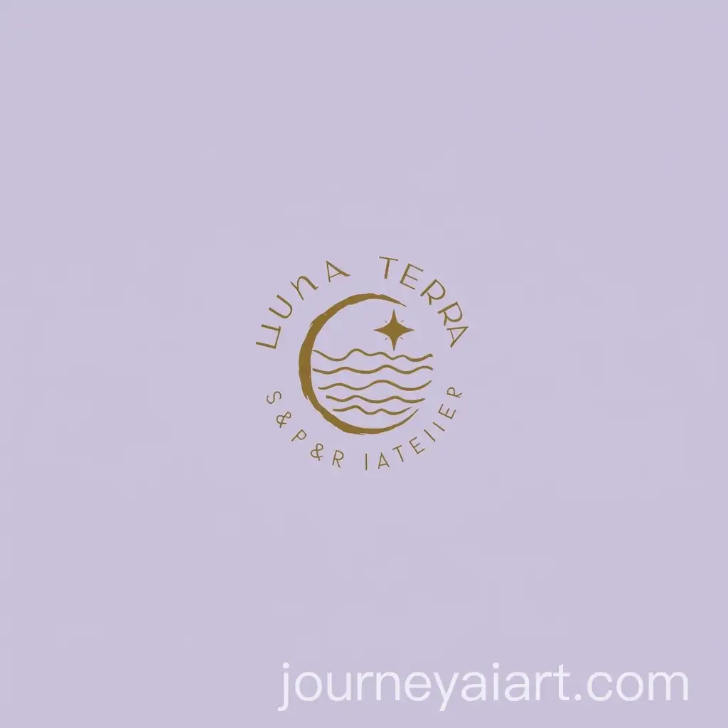 Minimalist-Logo-Design-with-Crescent-Moon-Star-Leaves-and-Sea-Waves-in-Light-Purple-and-Gold