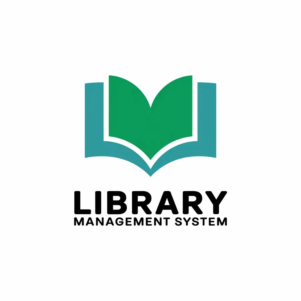 LOGO Design for Library Management System Simple Book Symbol with Clear Background