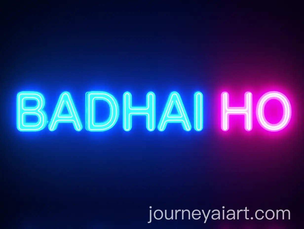 Neon-Glow-Text-Effect-BADHAI-HO-on-Dark-Grunge-Background