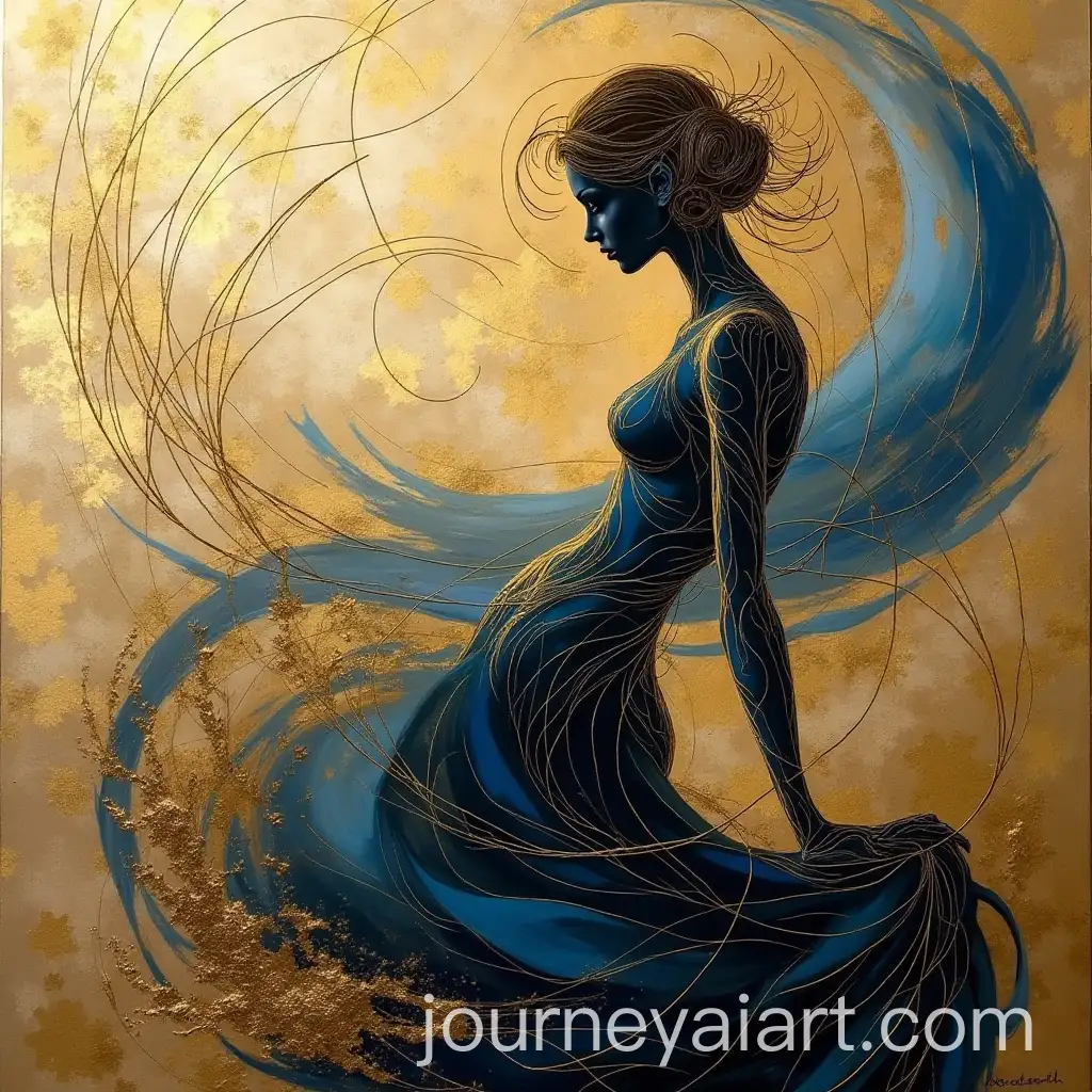 Elegant-Abstract-Painting-of-Human-Figure-in-Motion