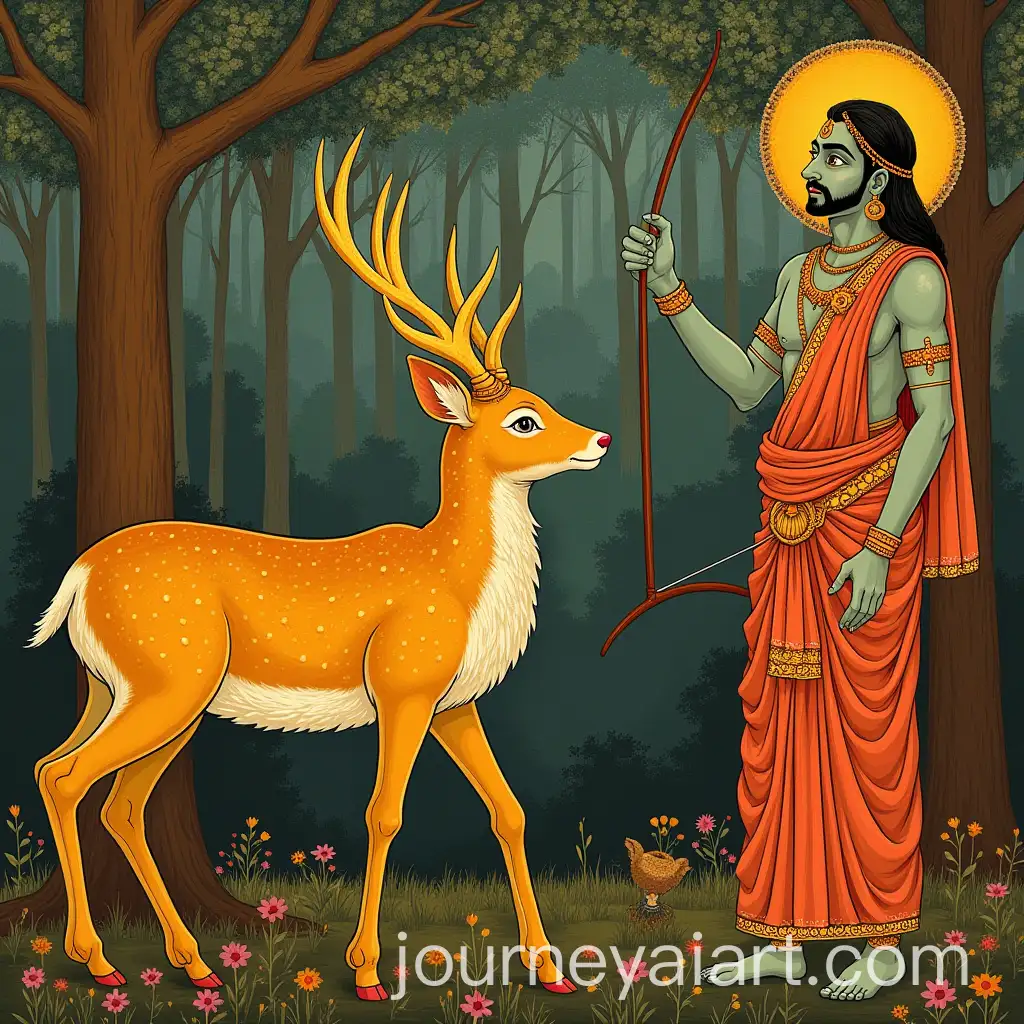 Sita-and-Rama-in-Traditional-Ramayana-MAI-Image-Prompt-Expansionural-Style-Capturing-the-Golden-Deer