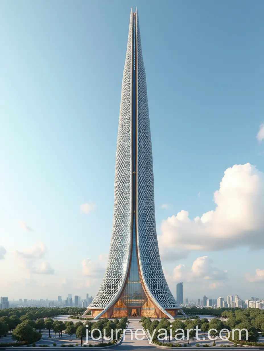 Super-Tall-Elongated-Skyscraper-with-Safavid-Architecture-and-Modern-Design
