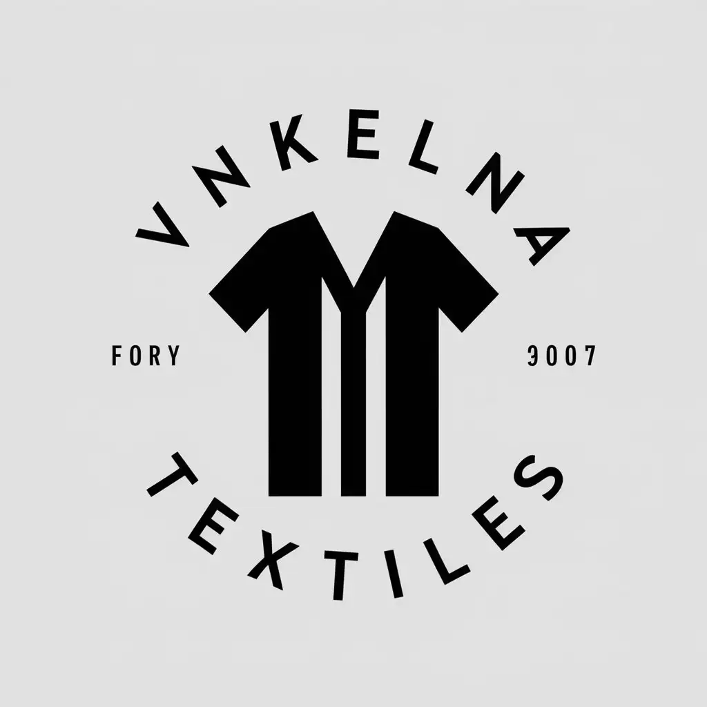 LOGO Design For Vinkelina Textiles Shirt Symbol in Modern Vector Style