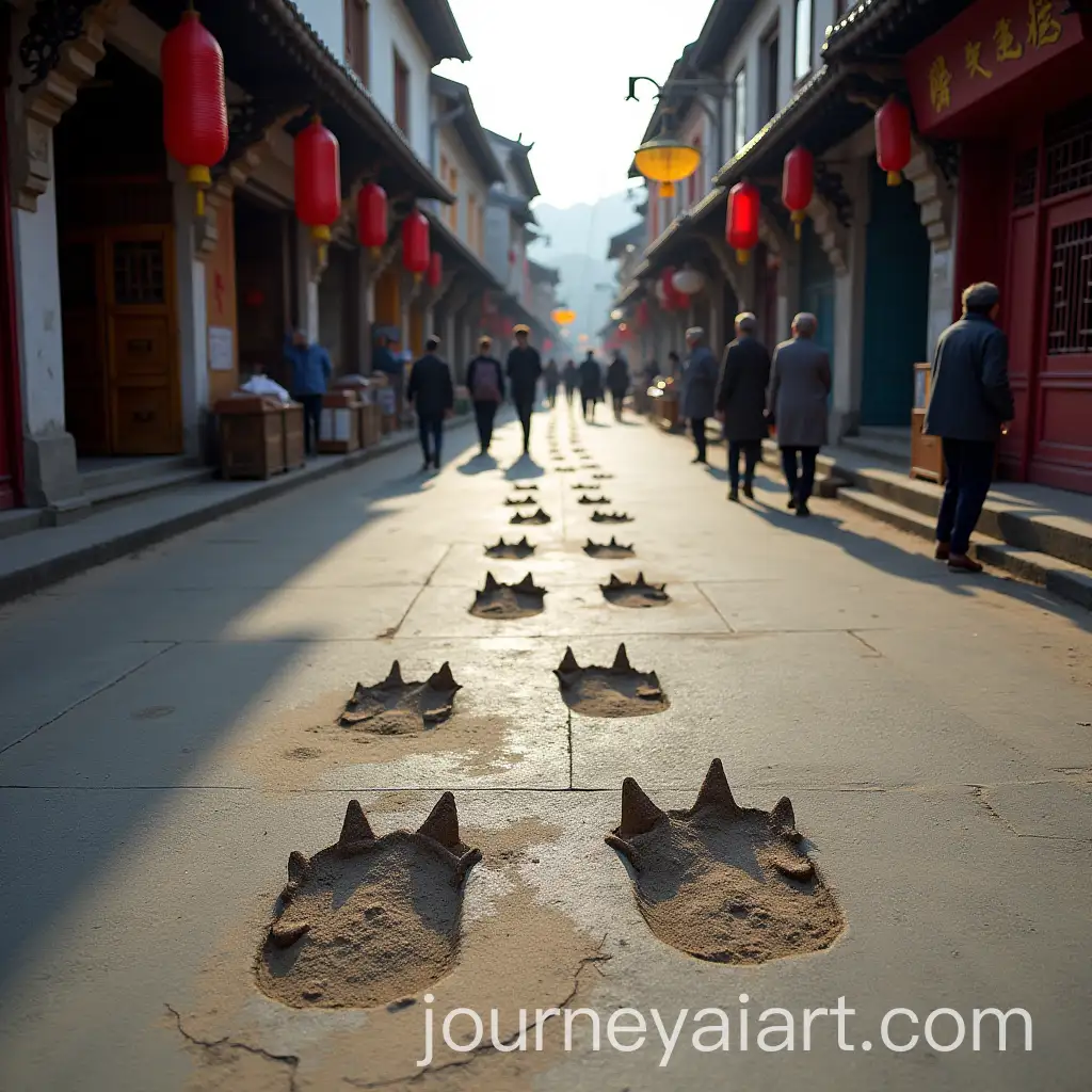 Vibrant-Morning-Scene-in-Wudouqu-with-Horse-Hoof-Prints
