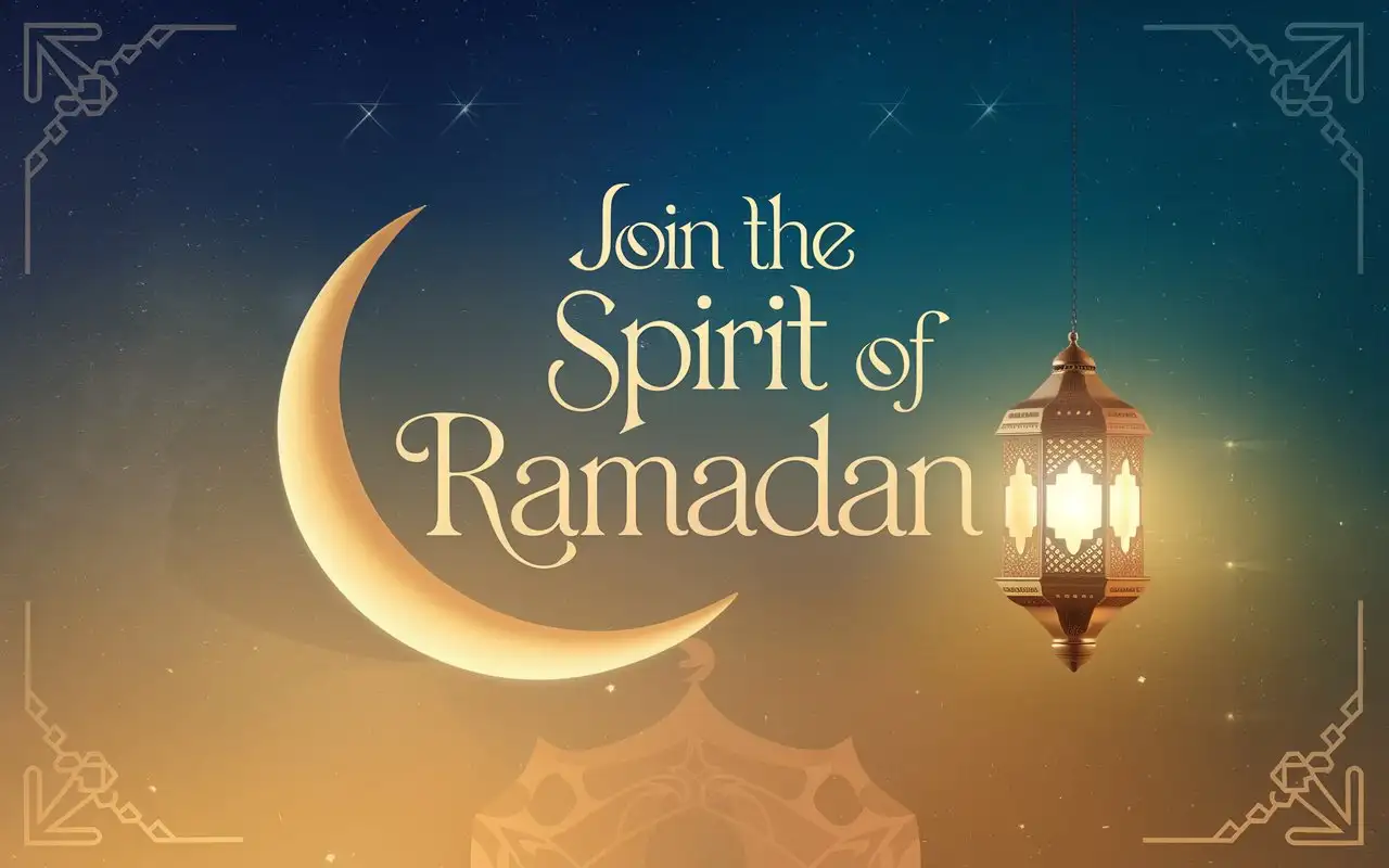 Serene-Crescent-Moon-and-Lantern-Poster-for-Ramadan-Spirit