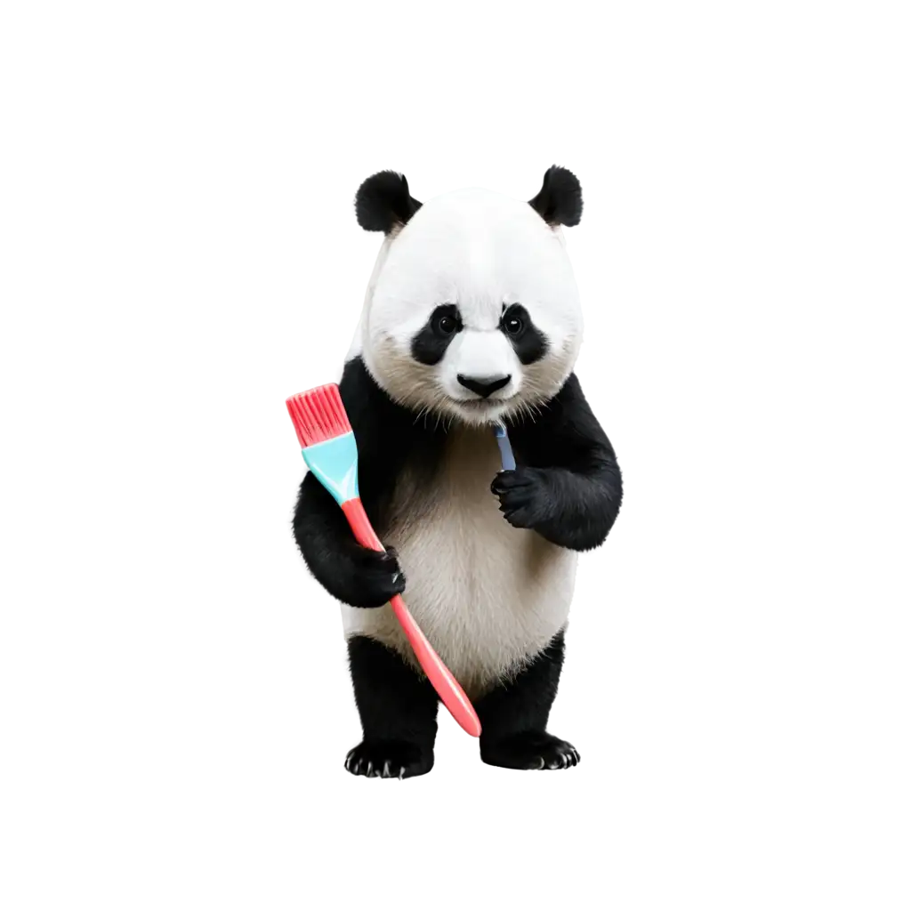 Panda-Holding-Toothbrush-PNG-HighQuality-Image-for-Various-Uses