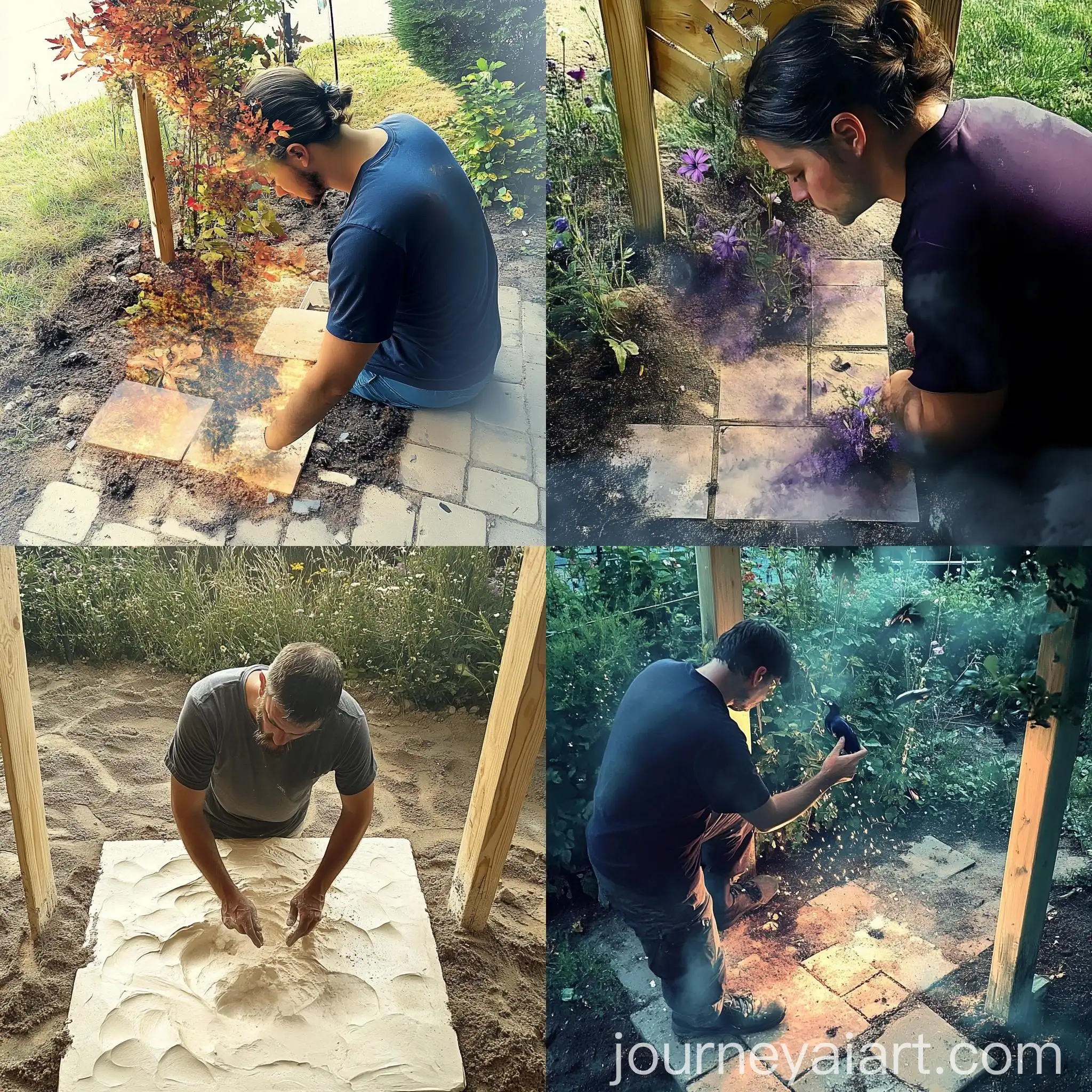 Abstract-Sunset-Landscape-Painting-with-Mountains-and-Reflections