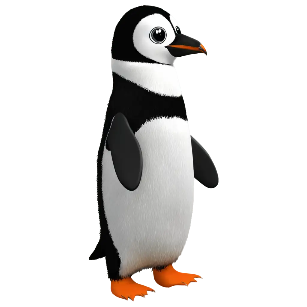 HighQuality-PNG-Image-of-a-Penguin-Artistic-and-Detailed-Illustration