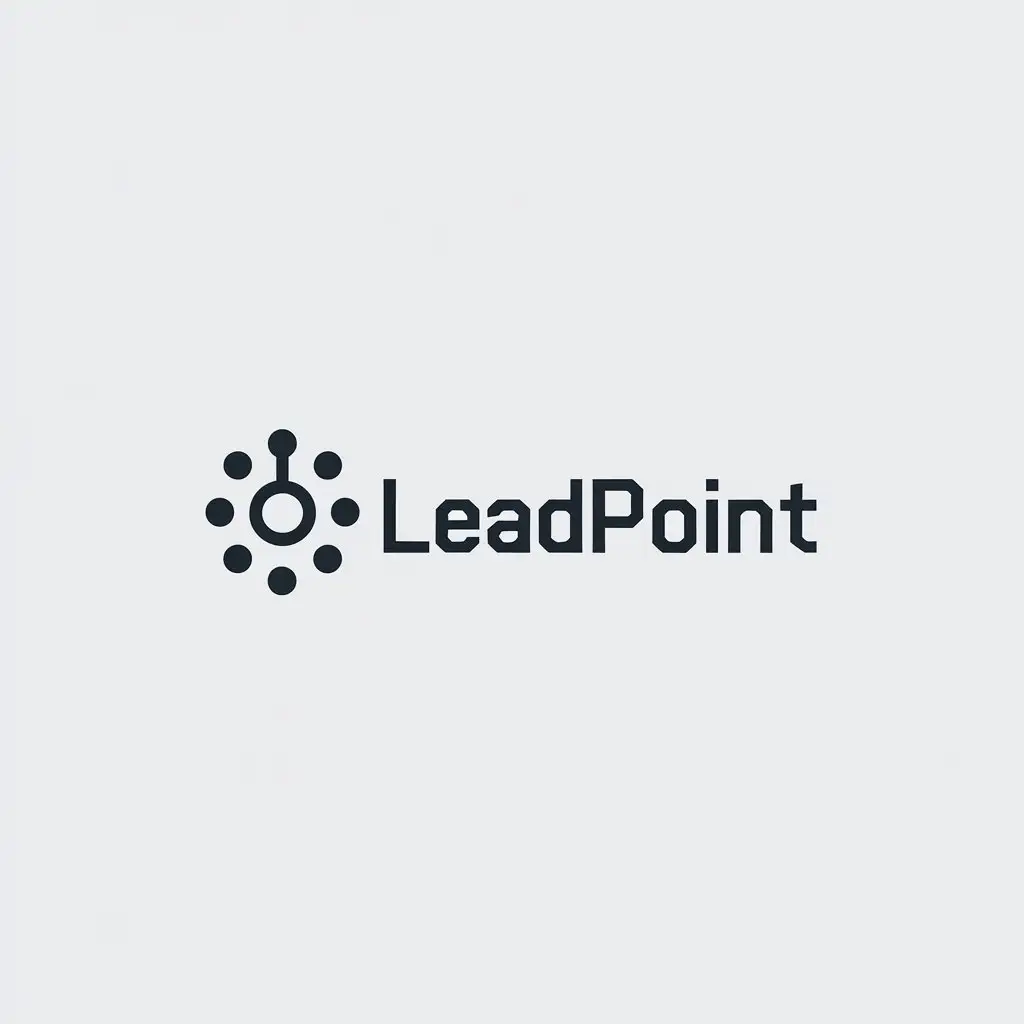 LOGO Design for LeadPoint Minimalistic PointDot Symbol with Clear Background