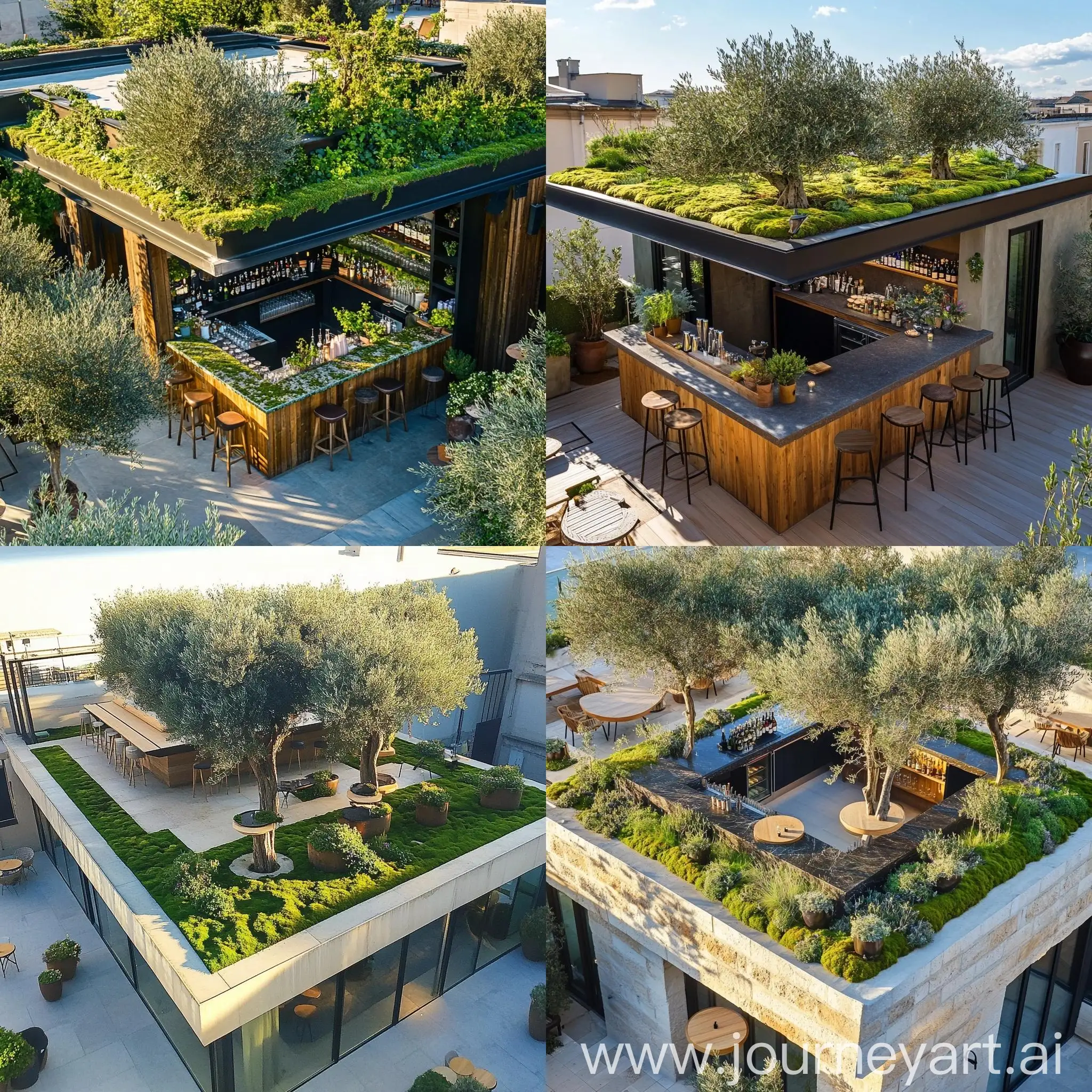 Rooftop-Spa-Center-with-Greenery-Tables-and-Bar-Counter