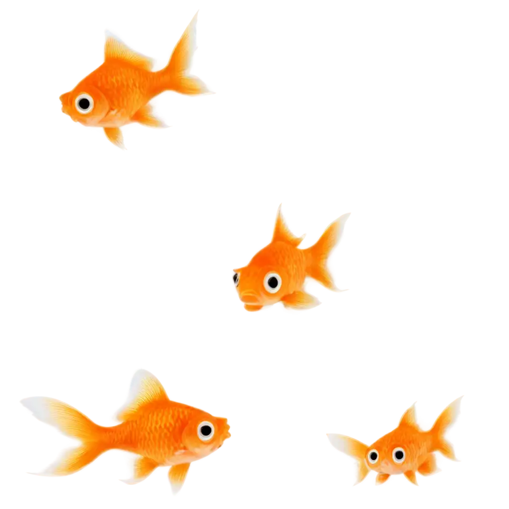 cartoon goldfish looks directly at the camera