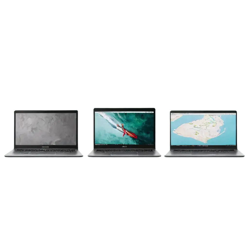3-Laptops-with-OnScreen-Display-PNG-Image-for-Digital-Design-and-Technology-Applications